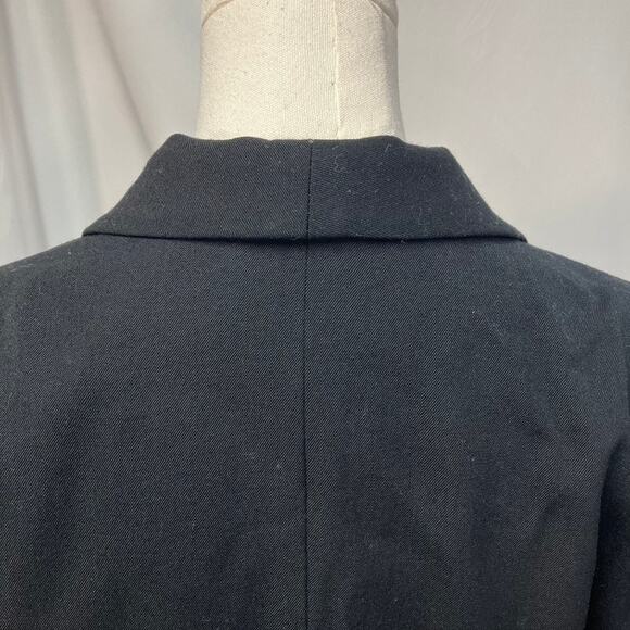 Vintage 80's Evan Picone Worsted Wool Black SIngle Button Blazer Womens 10/12 - Picture 10 of 15